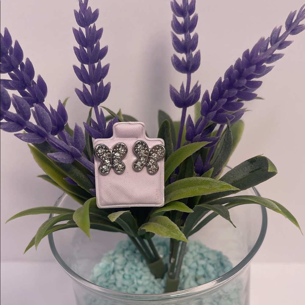 Silver Butterfly Earrings water Proof Jewelry‎